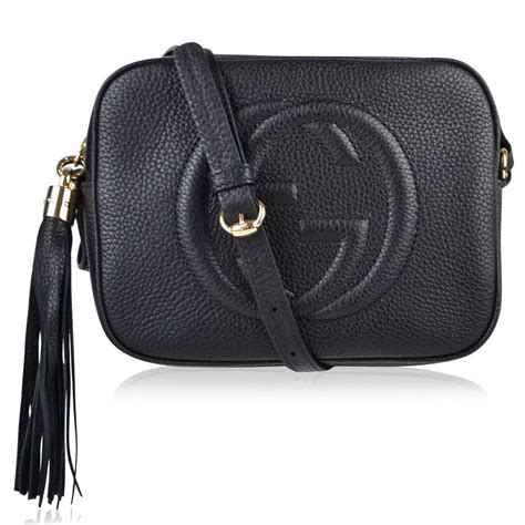 gucci black and white camera bag|Gucci soho shoulder bag black.